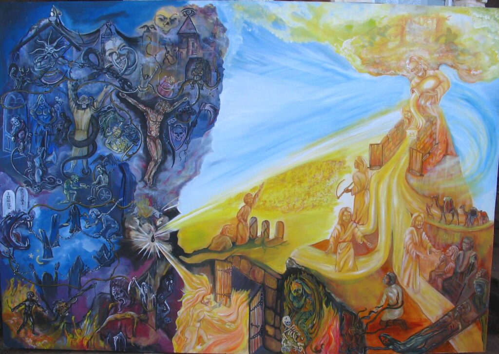 Two Kingdoms, Ron painted and is discribed in his books available on our online shop